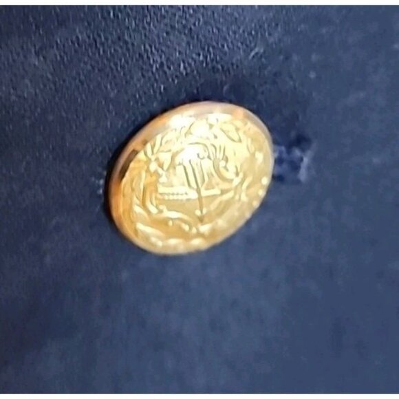 Arnold Palmer Executive Blazer Suit Jacket Navy Blue Gold Button Men's 48R Wool - Picture 2 of 11